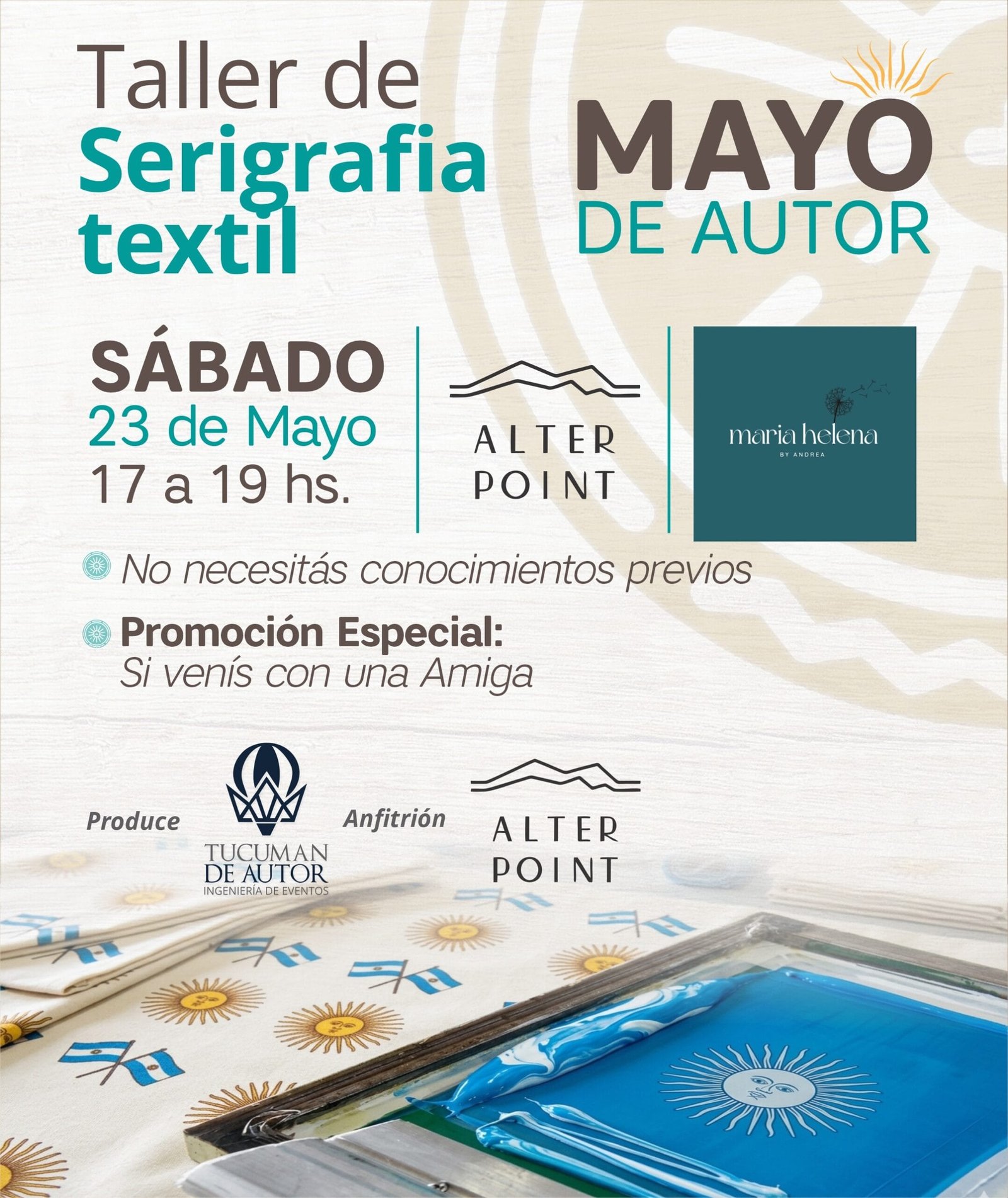 Mayo de Autor (Taller de serigrafía textil)